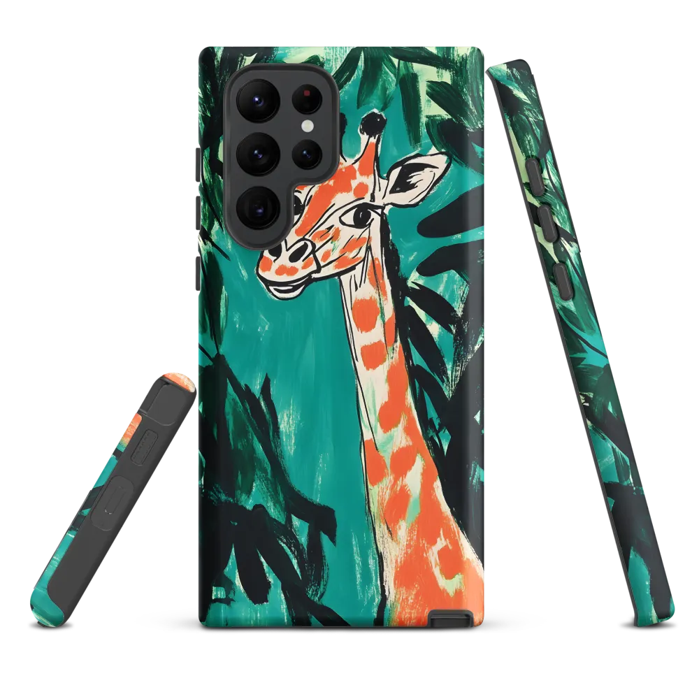 Curious Giraffe in Lush Greenery | Phone Case |  S22 Ultra | Tough Case | Matte