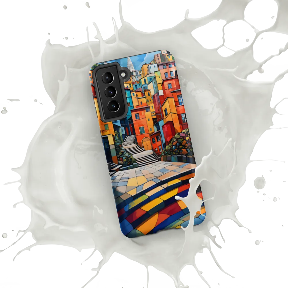 Vibrant Village: A Cubist Journey