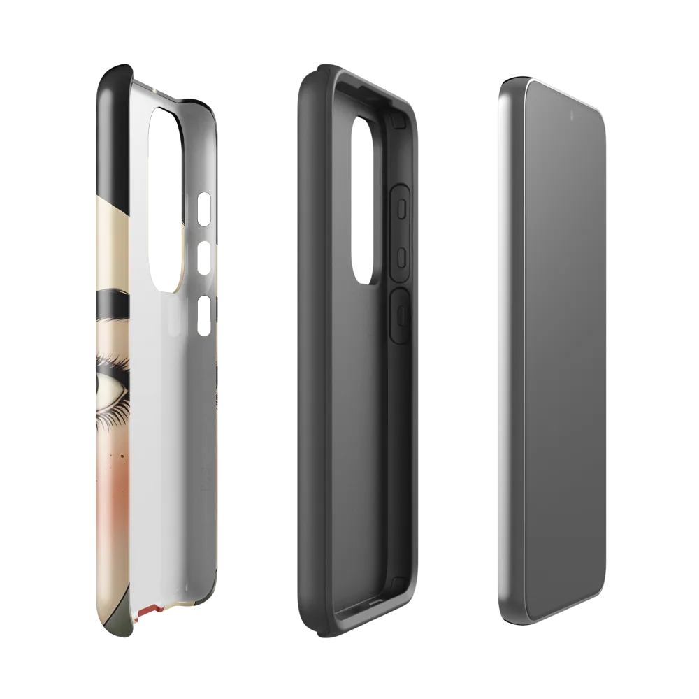 Serenity Captured: A Modern Portrait | Phone Case |  S23 | Tough Case | Glossy