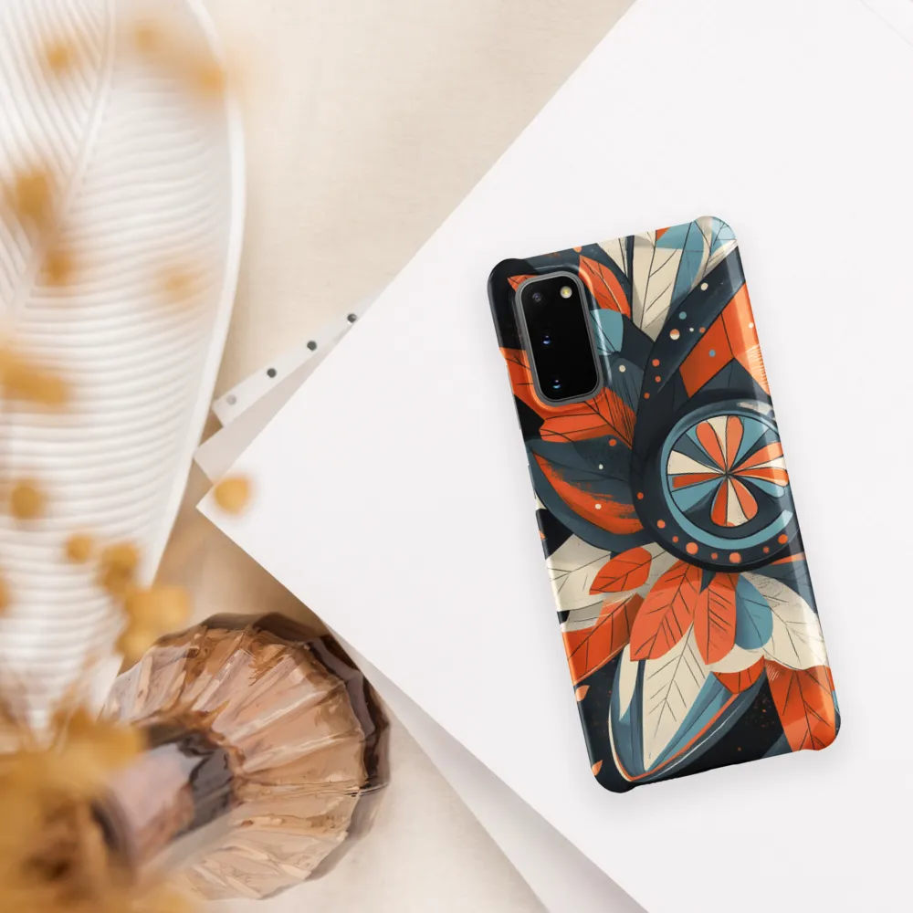 Floral Symphony in Orange and Teal