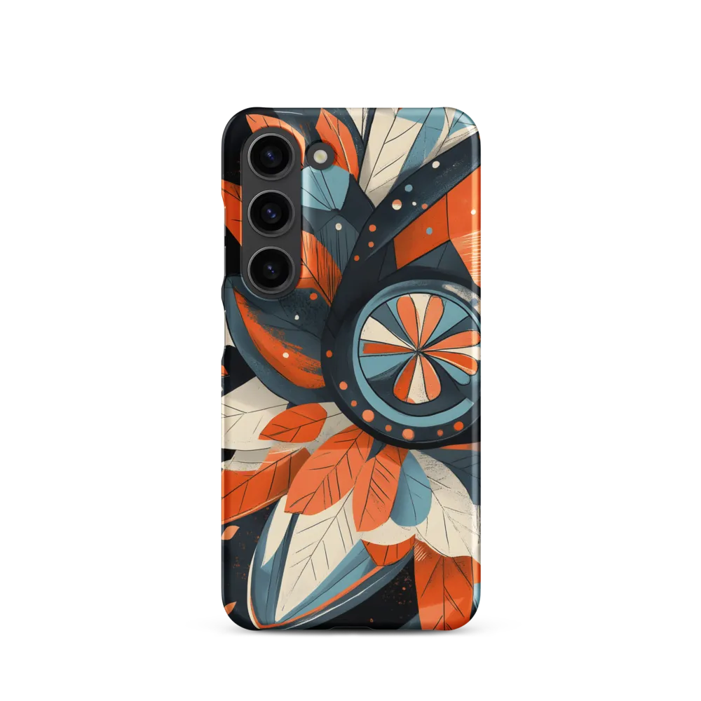 Floral Symphony in Orange and Teal