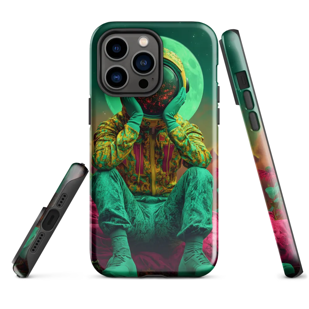 Cosmic Reflection: An Astronaut's Journey | Phone Case |  14 Pro Max | Tough Case | Glossy