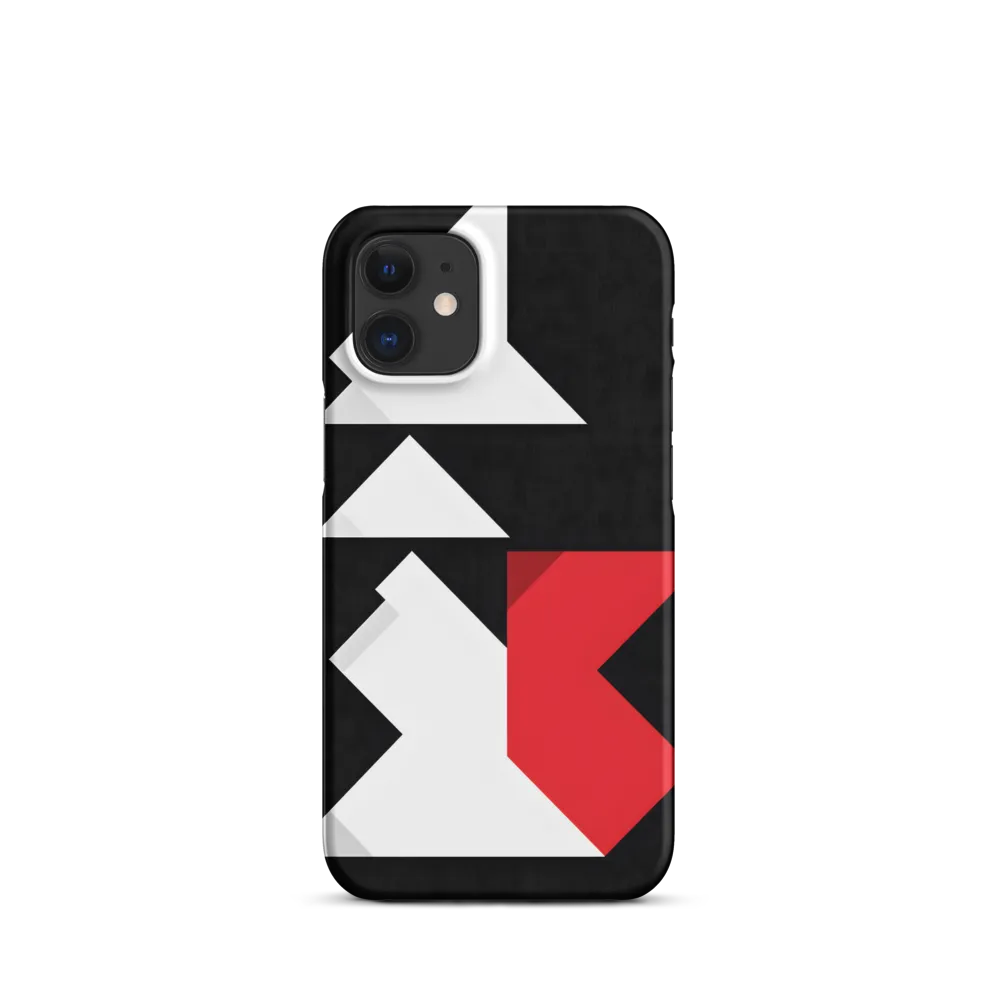 Geometric Symphony in Contrast | Phone Case |  12 Mini | Snap Case | Matte