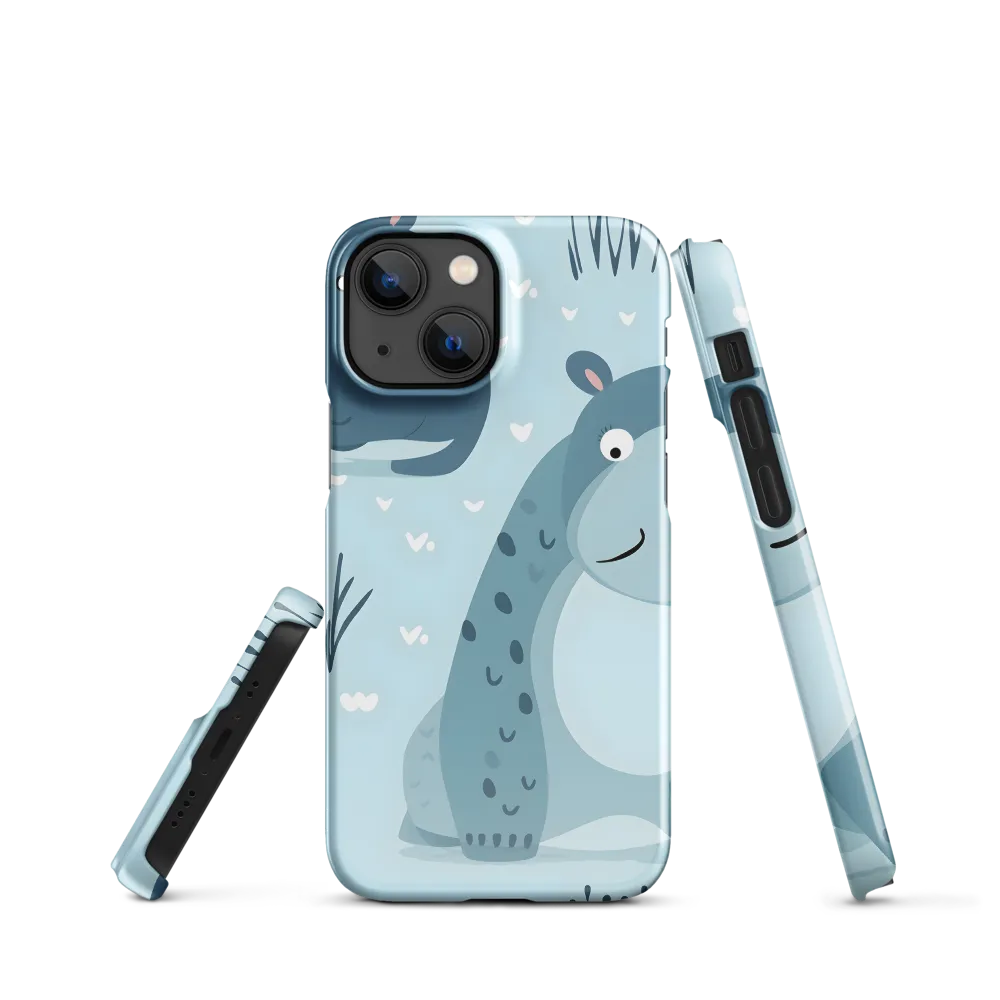 Whimsical Hippo Delight | Phone Case |  13 Mini | Snap Case | Glossy