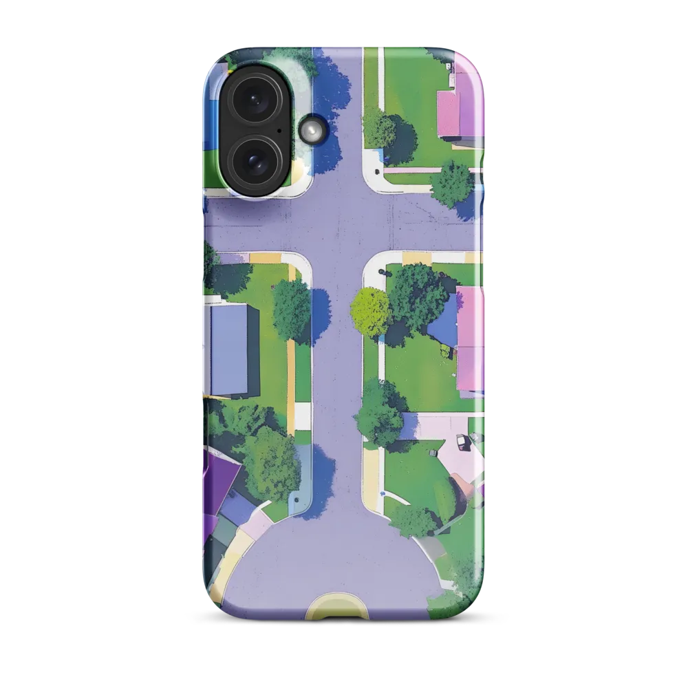 Aerial Harmony: Suburban Crossroads | Phone Case |  16 Plus | Snap Case | Glossy