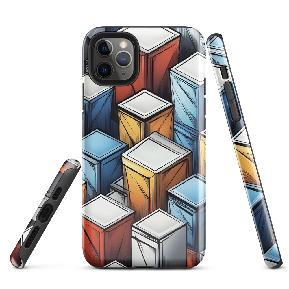 Geometry of Colorful Containers | Phone Case |  11 Pro Max | Tough Case | Glossy