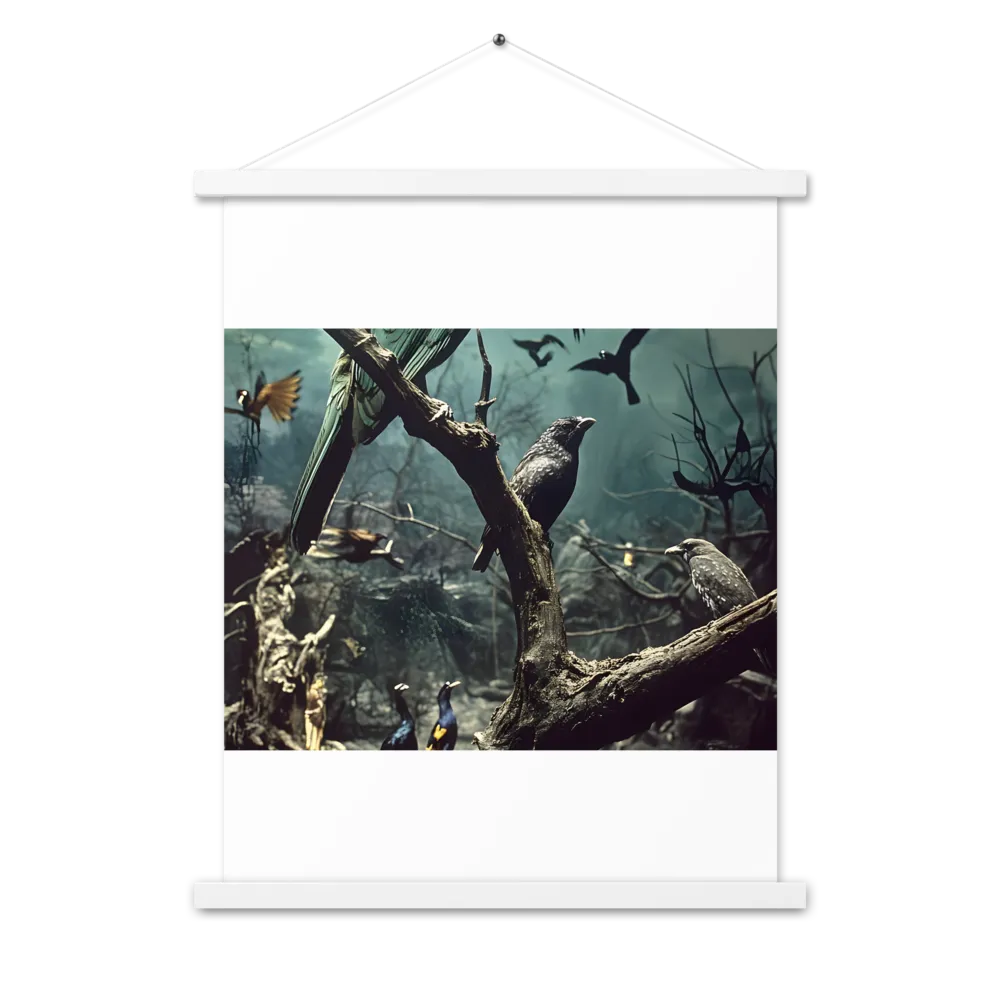 Whispers of the Avian Realm | Poster With White Wood Hanger | 18″×24″