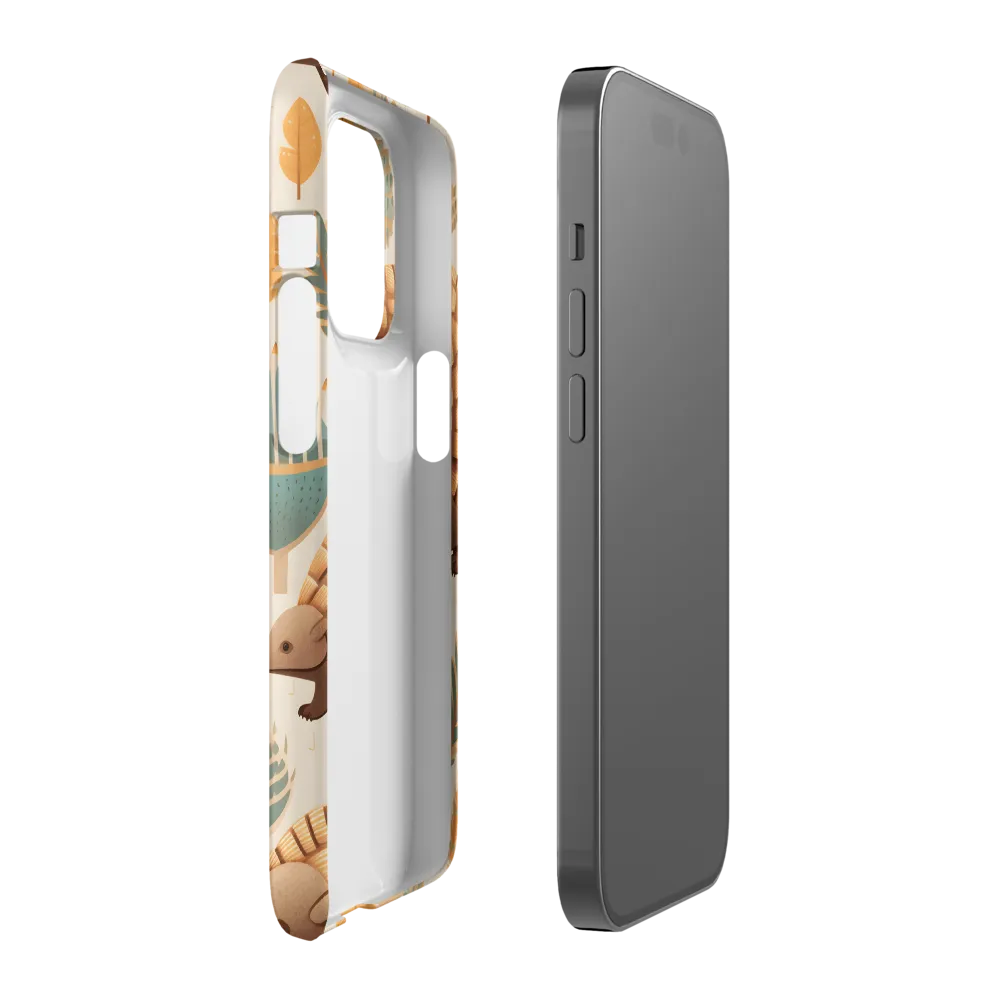 Pangolins in a Whimsical Habitat | Phone Case |  14 Pro | Snap Case | Matte
