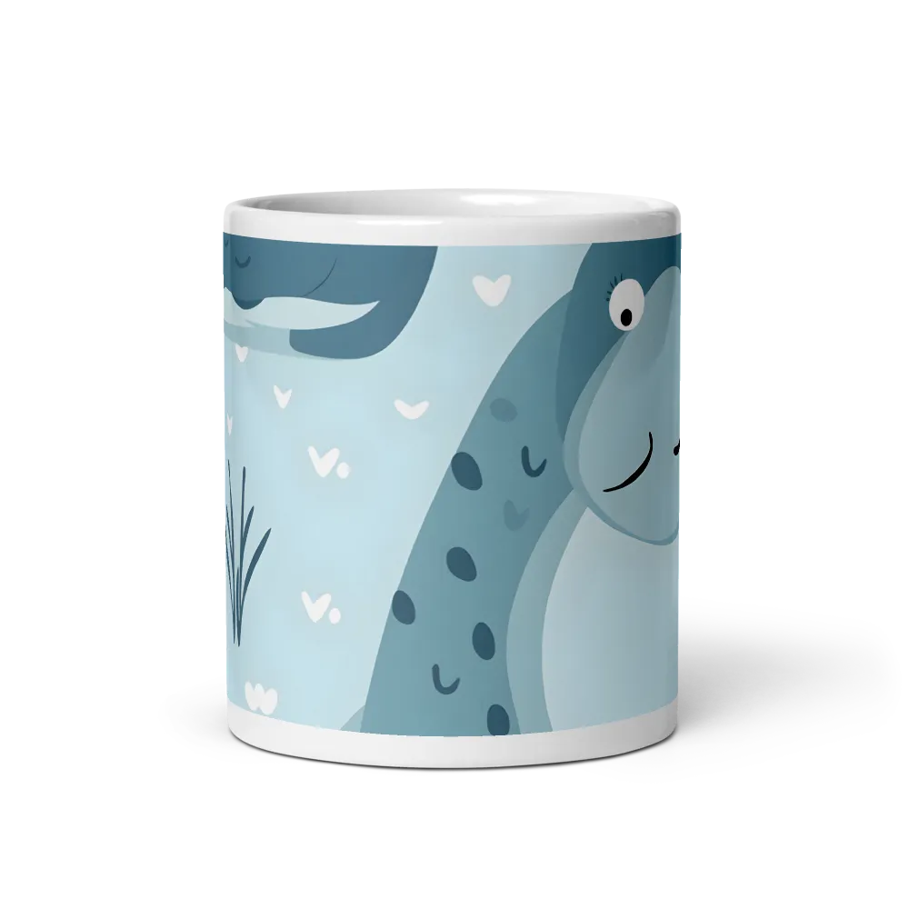 Whimsical Hippo Delight | Mug with White inside | 11 oz