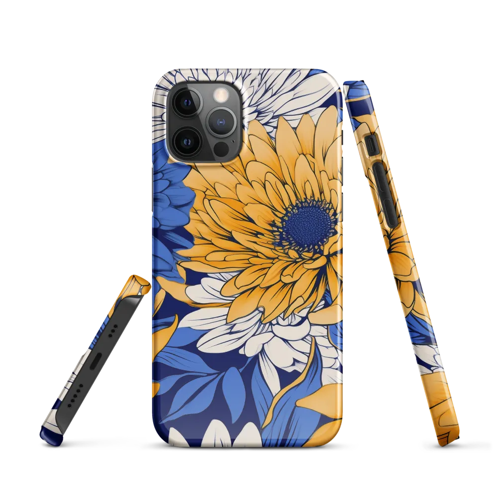 Floral Harmony in Blue and Yellow
