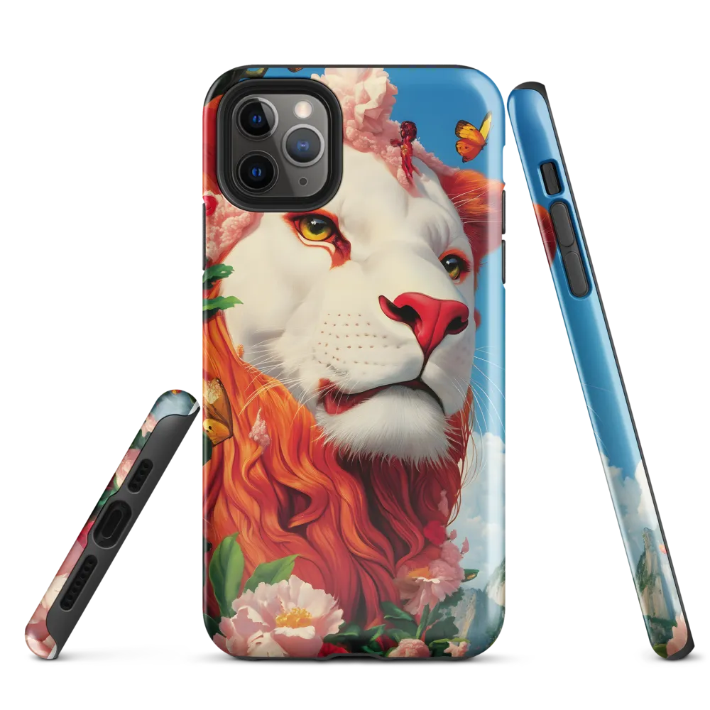 Majestic Lion Amidst Floral Splendor | Phone Case |  11 Pro Max | Tough Case | Glossy