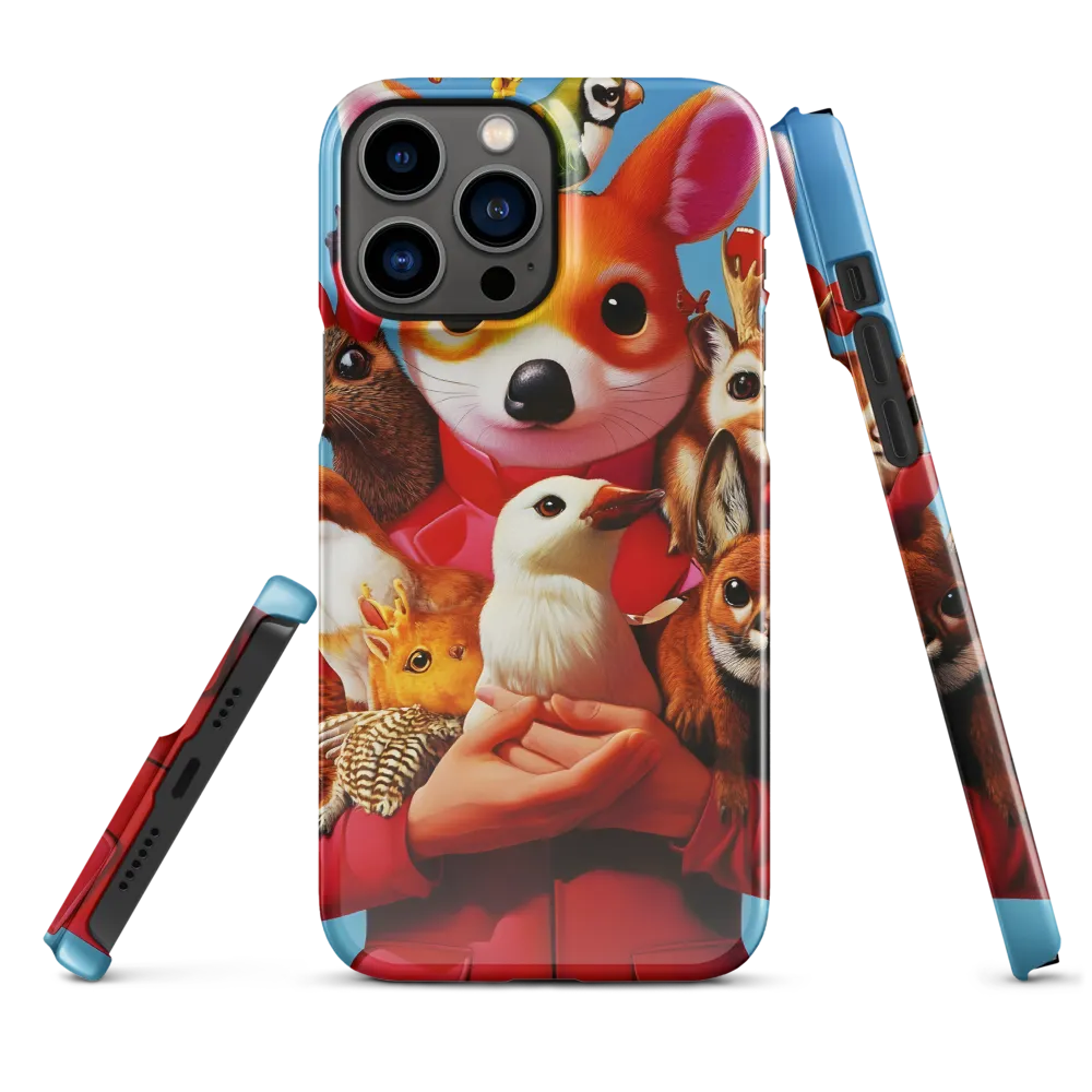 Harmony in Whimsy: A Modern Animal Ensemble | Phone Case |  13 Pro Max | Snap Case | Glossy