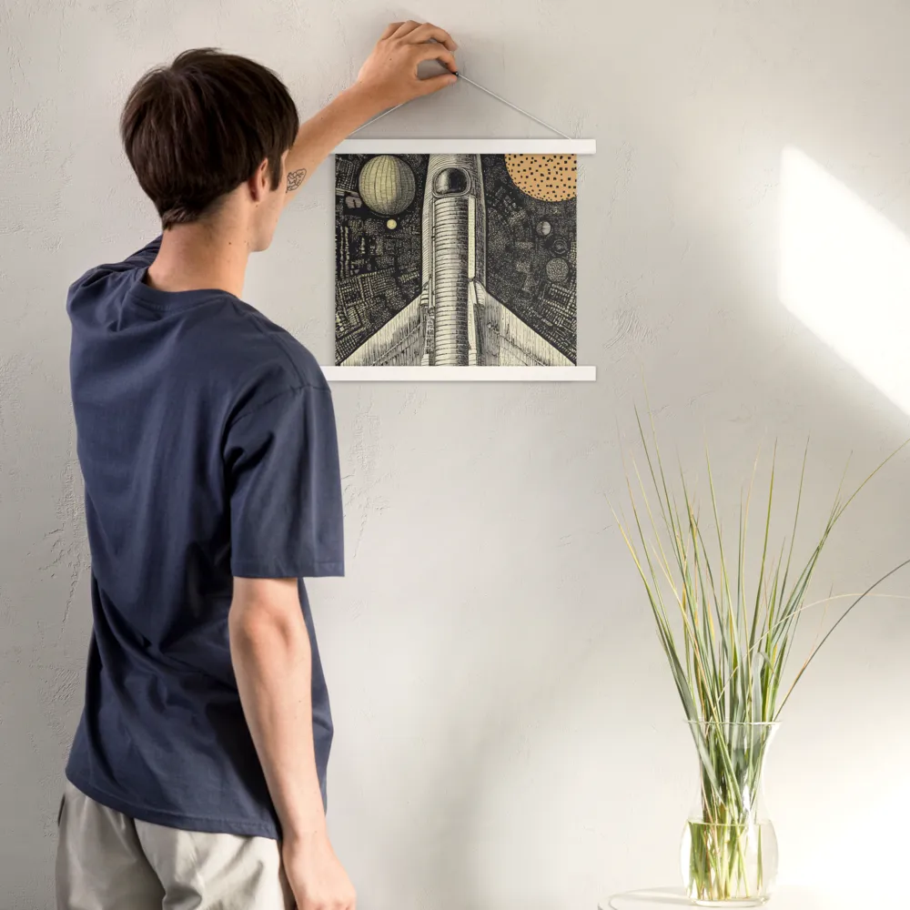 Voyage to the Unknown | Poster With White Wood Hanger | 14″×14″