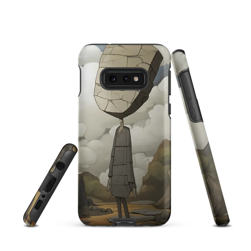 Whimsical Stone Figure in a Rocky Landscape | Phone Case |  S10e | Tough Case | Matte