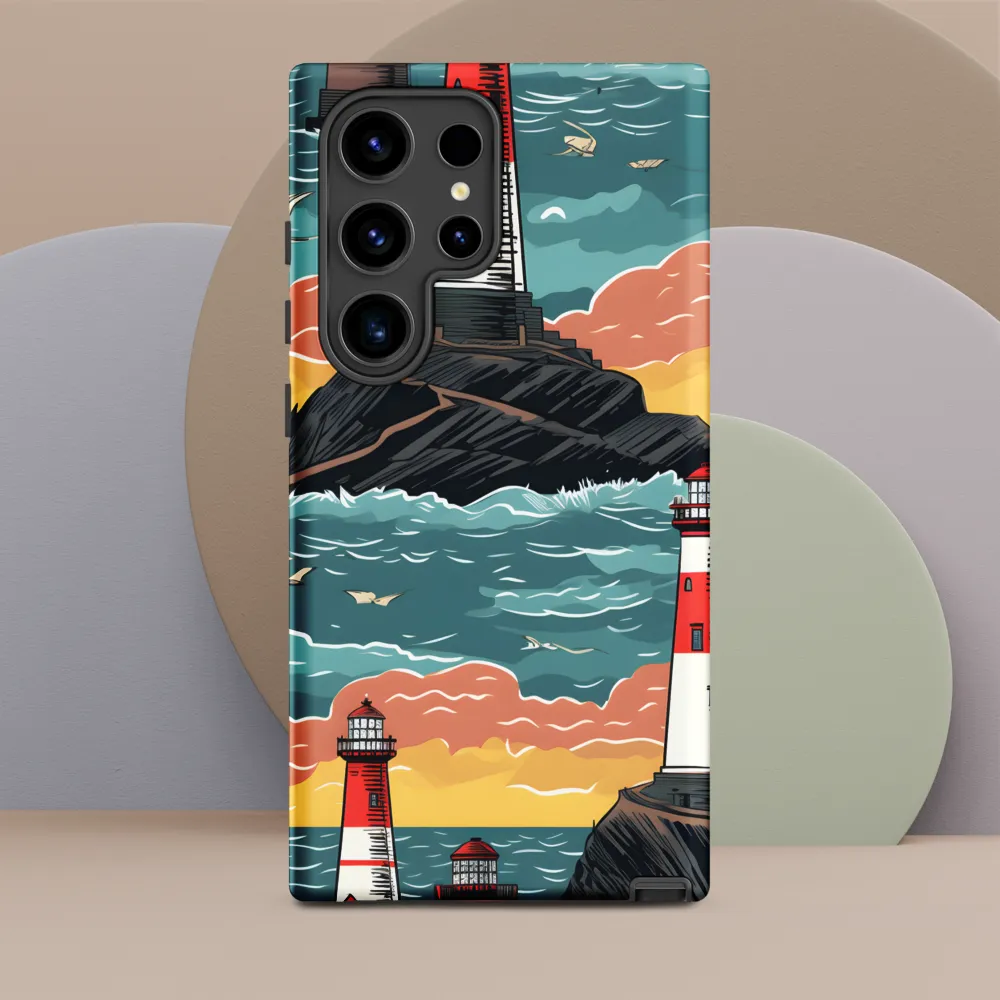Lighthouses in a Whimsical Ocean