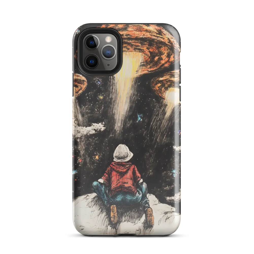 Gazing into the Unknown: A Child's Wonder in Space | Phone Case |  11 Pro Max | Tough Case | Glossy