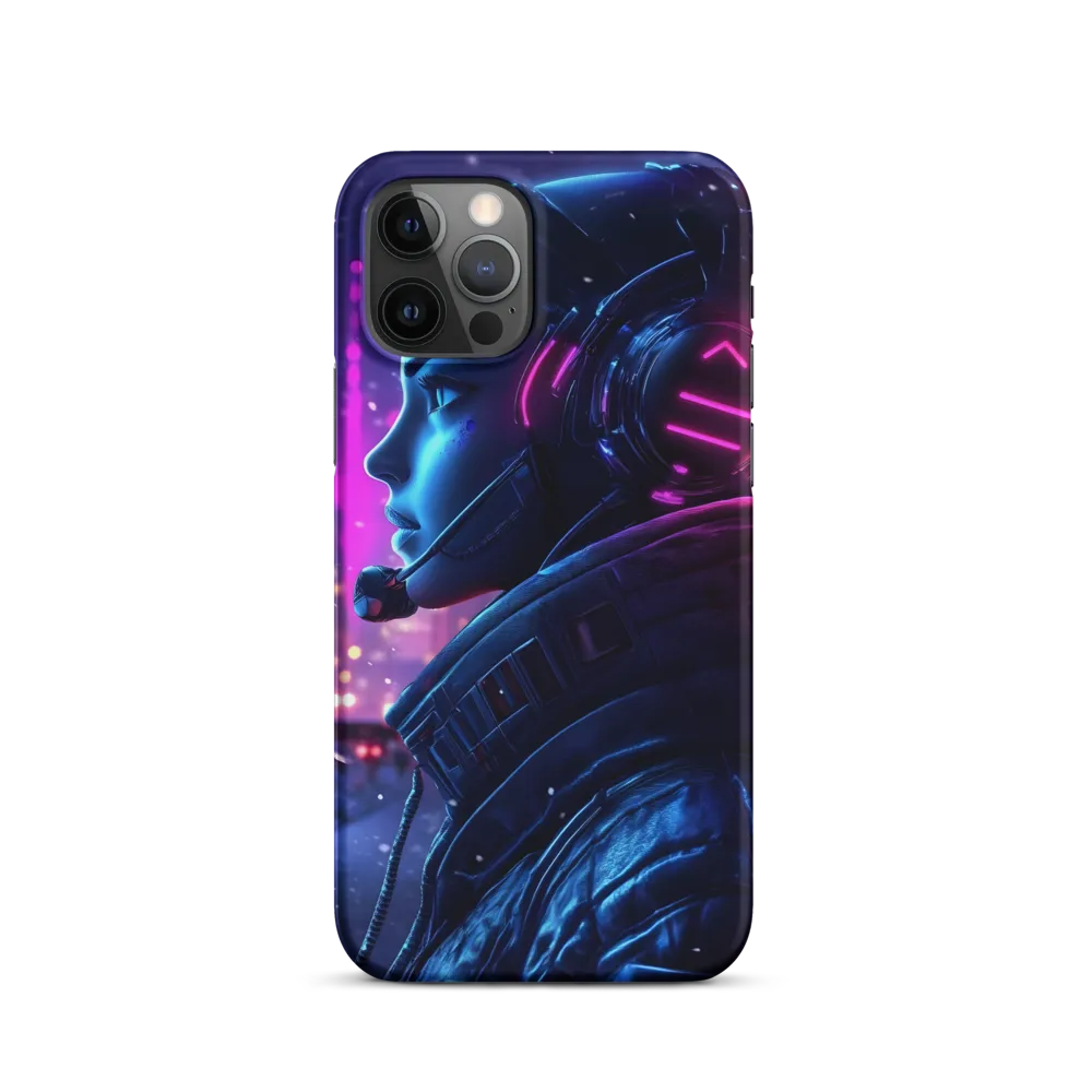 Dystopian Elegance: Cyberpunk Figure in Neon