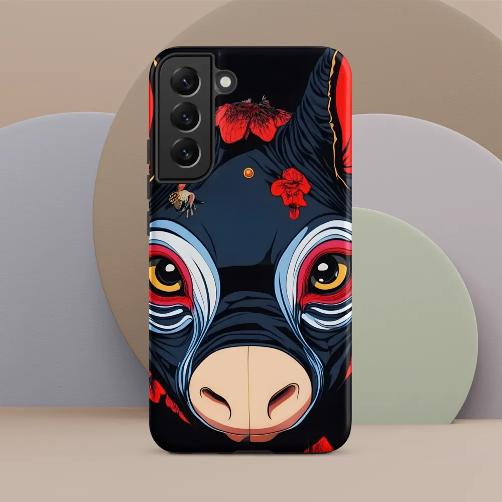 Mystical Bull with Floral Motifs