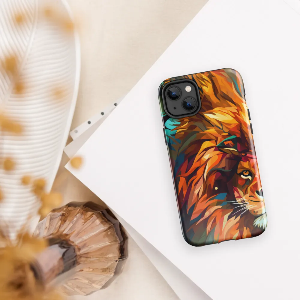Majestic Gaze: The Polygonal Lion
