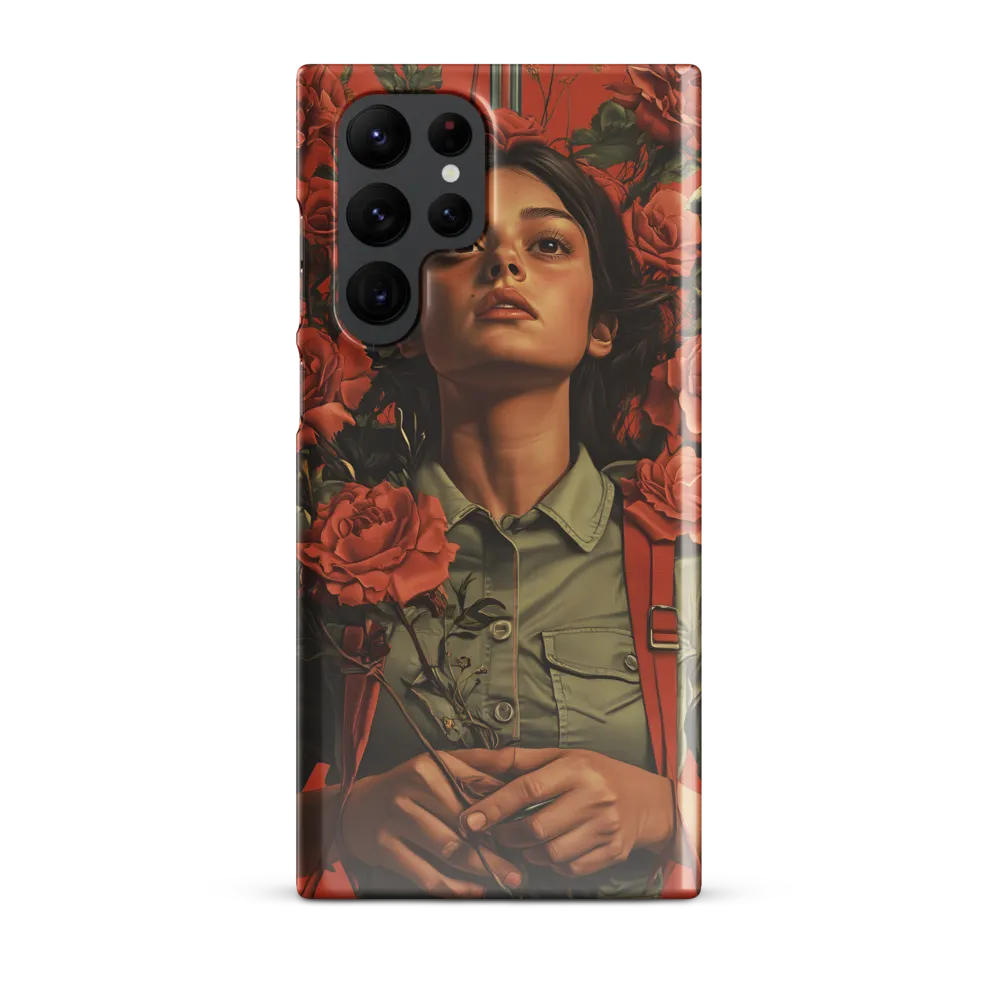 Harmony and Strength: A Portrait Among Roses