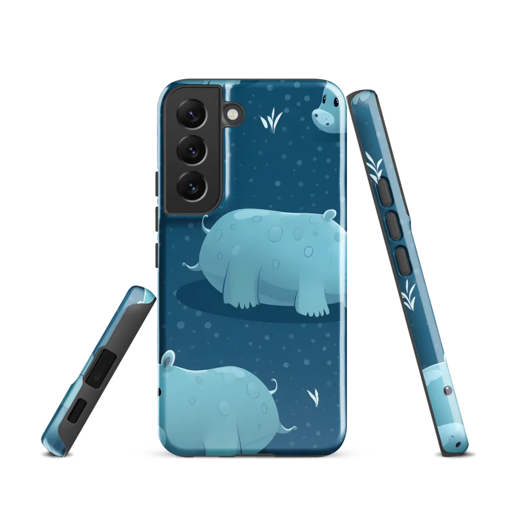 Whimsical Hippo Play | Phone Case |  S22 | Tough Case | Glossy
