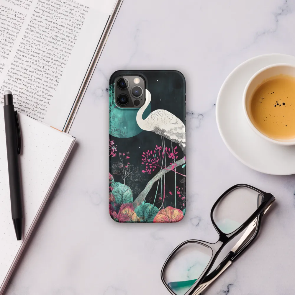 Ethereal Presence: Heron in a Floral Dreamscape