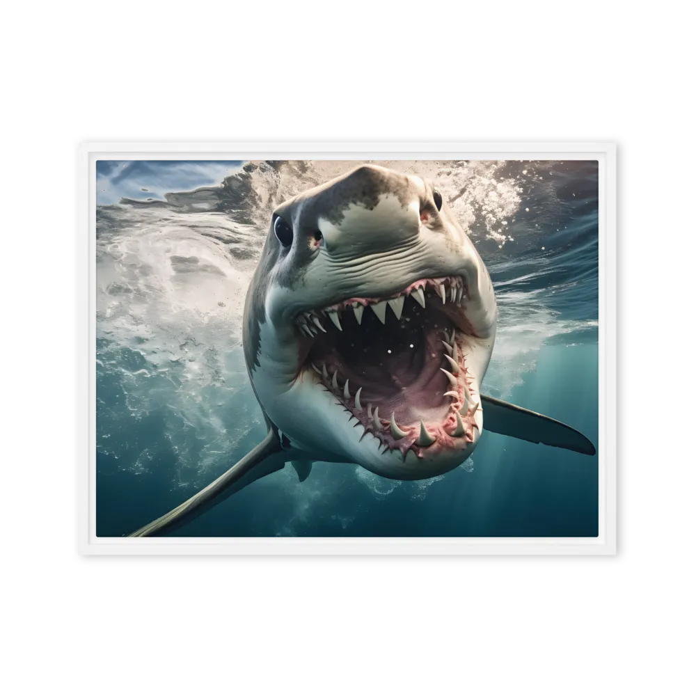 Fierce Majesty of the Ocean | Canvas with White Frame | 18″×24″