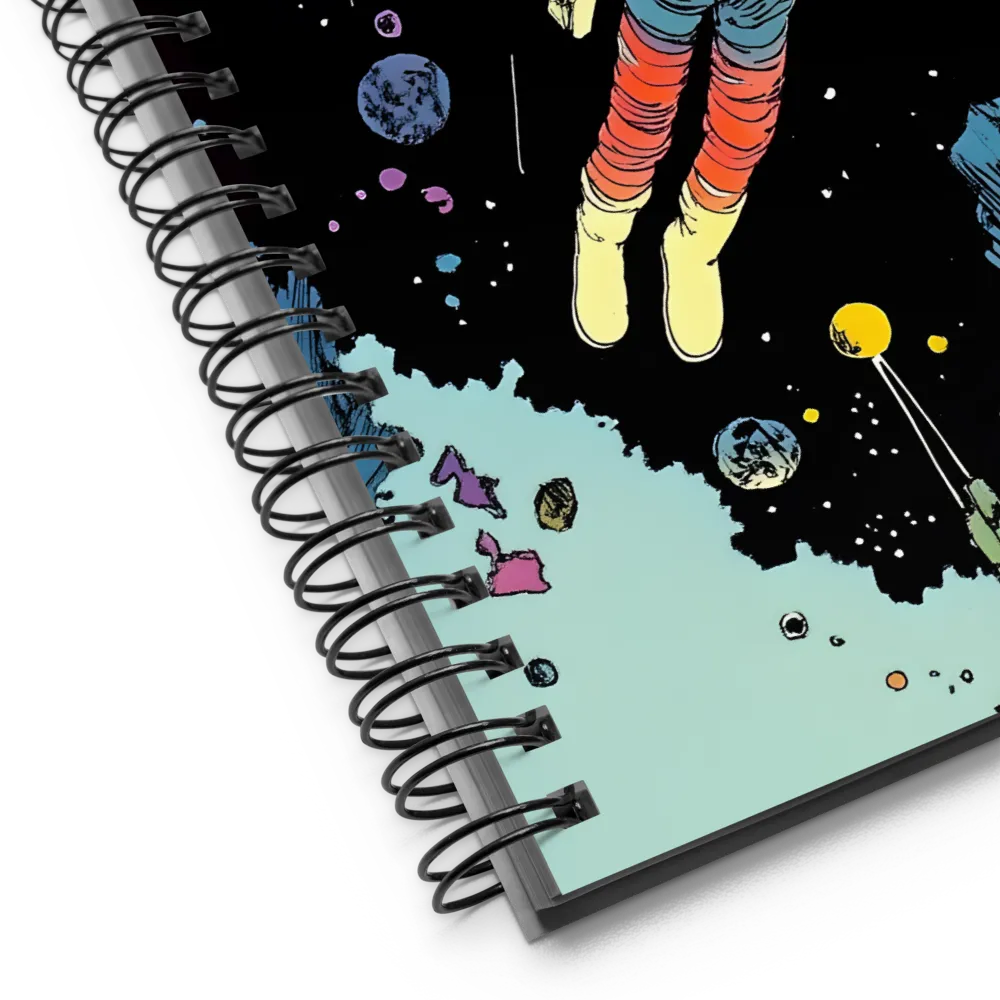 Celestial Voyage: The Astronaut's Journey | Spiral Notebook