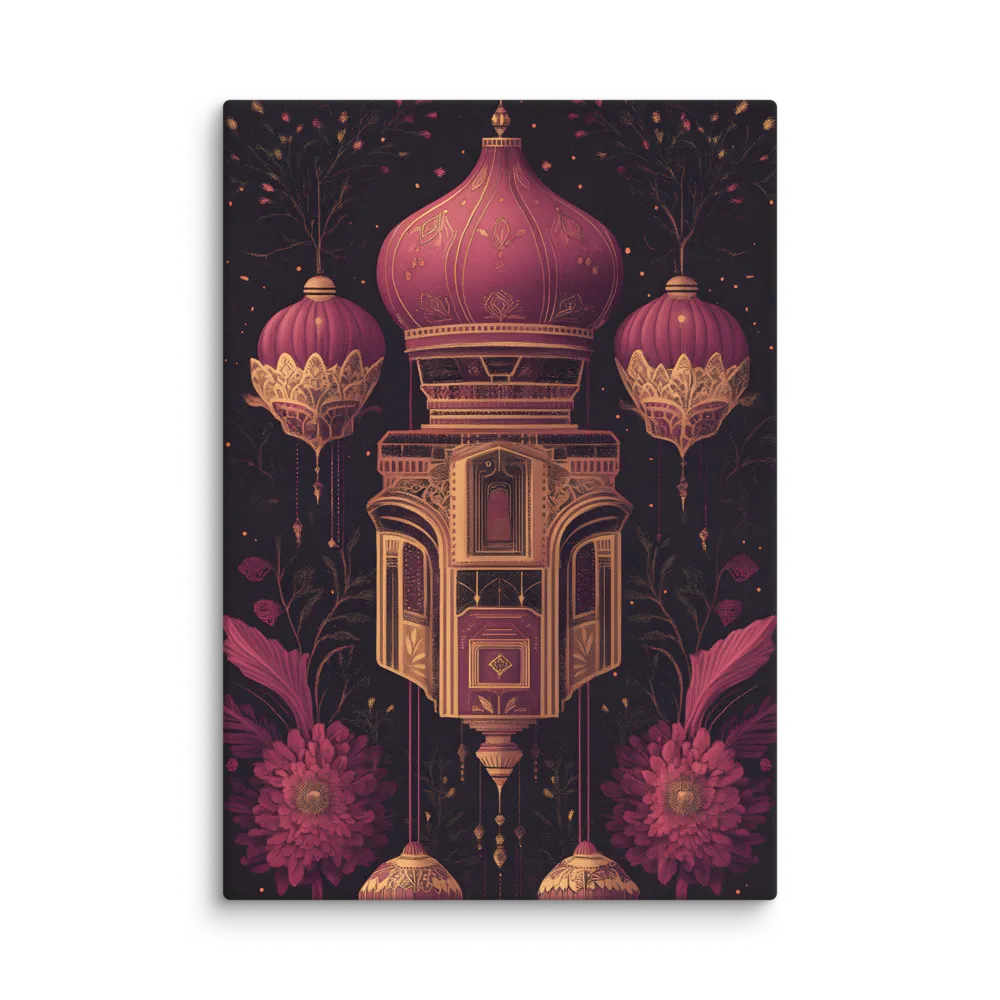 Ornate Harmony: A Digital Floral Architecture | Canvas | 18″×26″