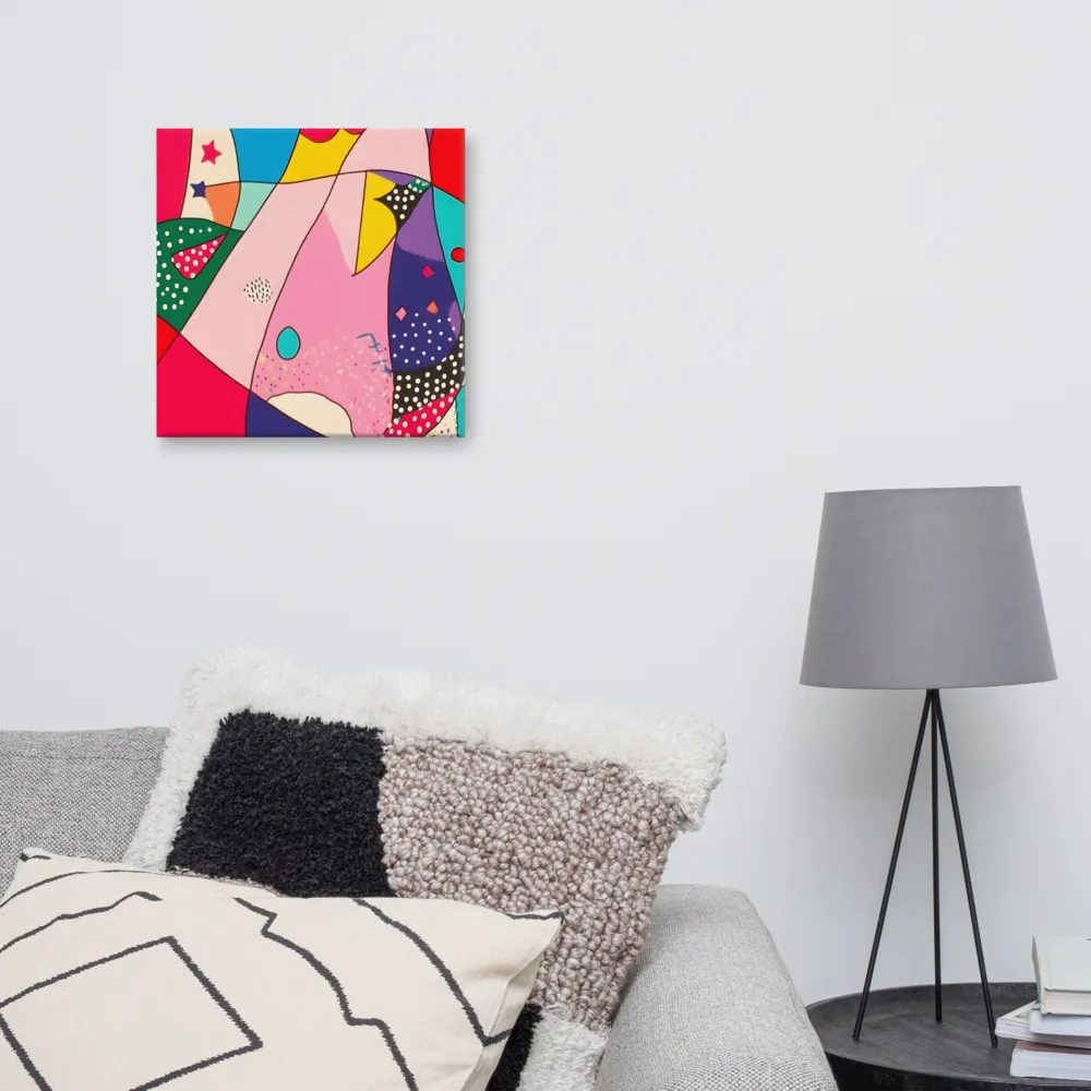 Playful Geometry in Color | Canvas | 16″×16″
