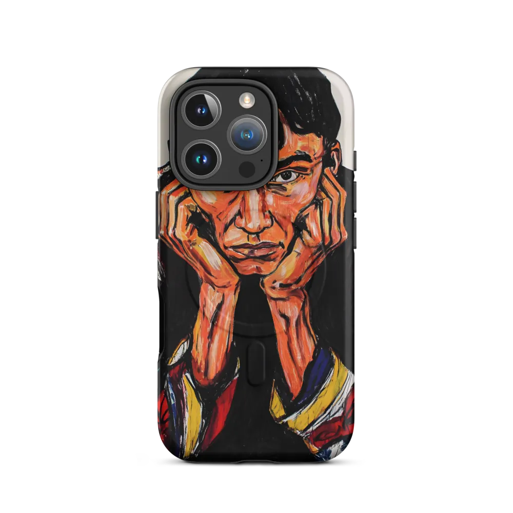 Contemplative Intensity: An Expressionist Portrait