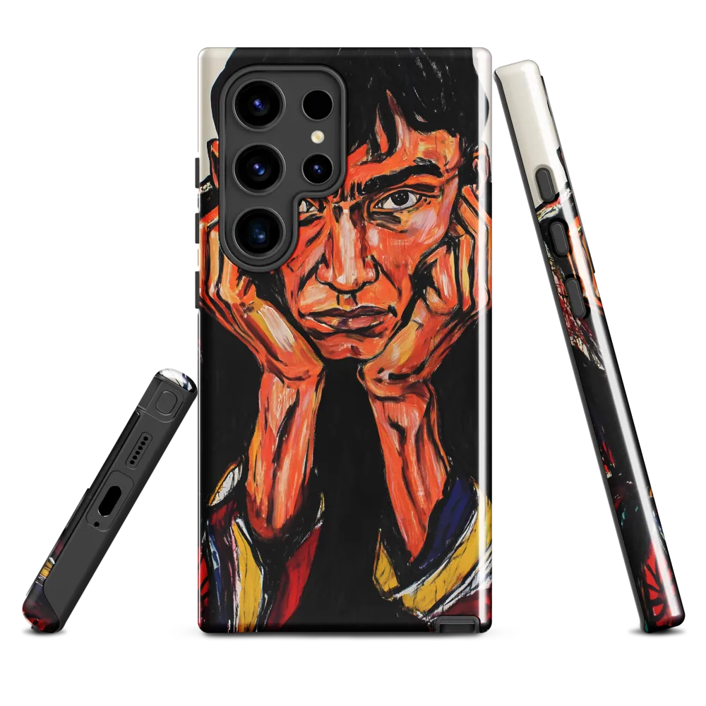 Contemplative Intensity: An Expressionist Portrait