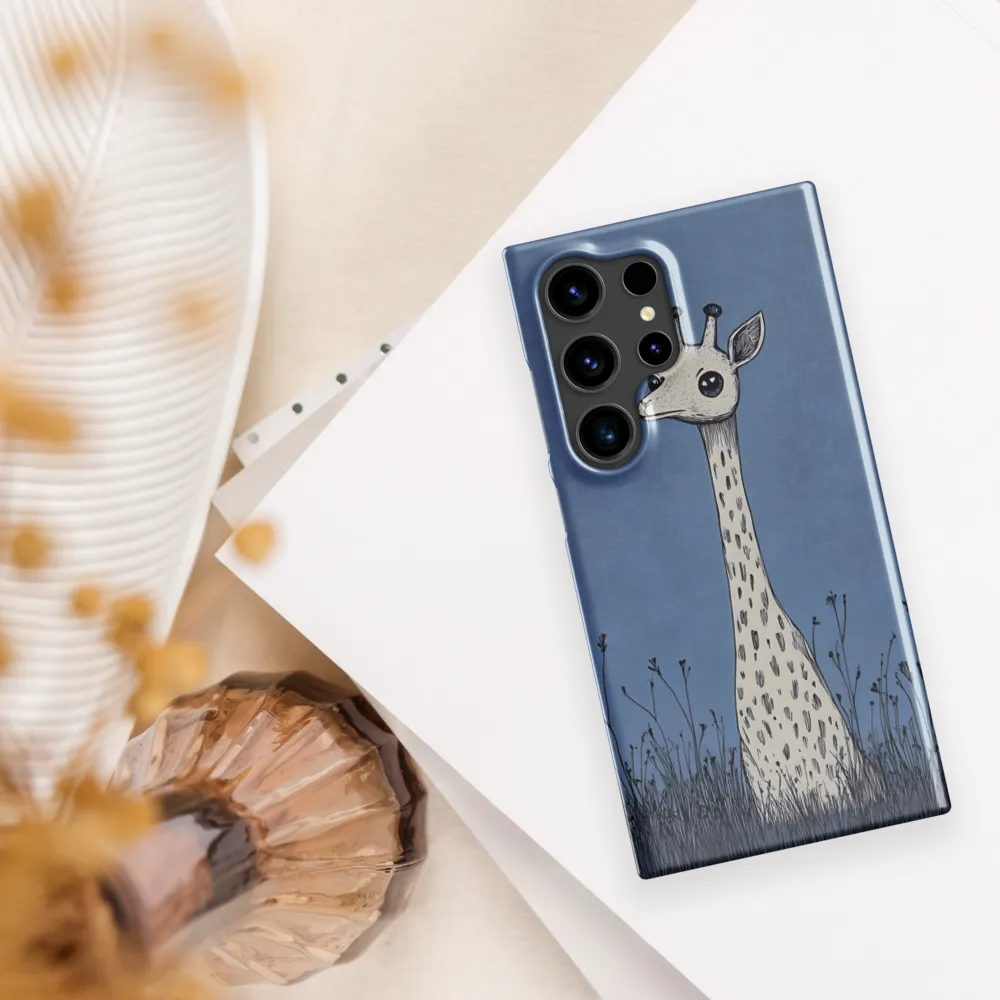 Whimsical Giraffe in Blue