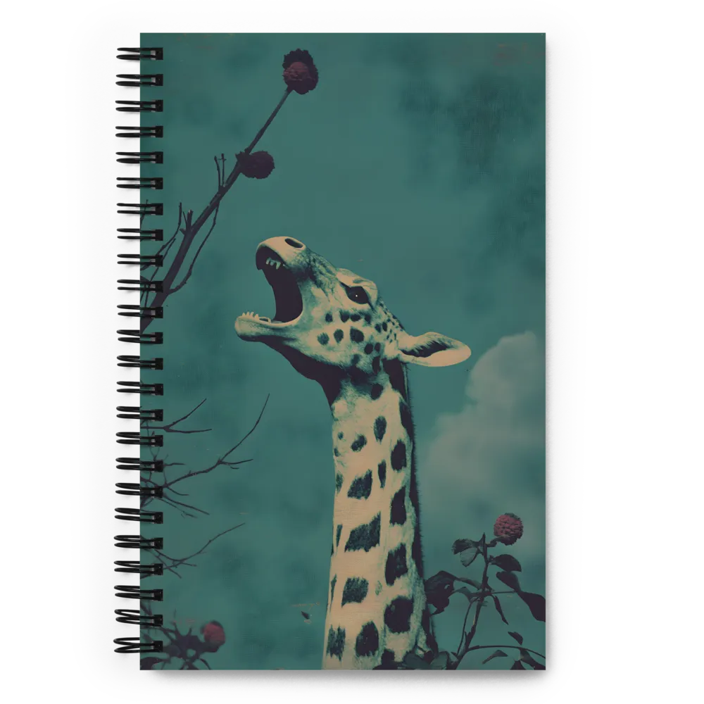 Whispers of the Tall: A Surreal Giraffe Encounter | Spiral Notebook