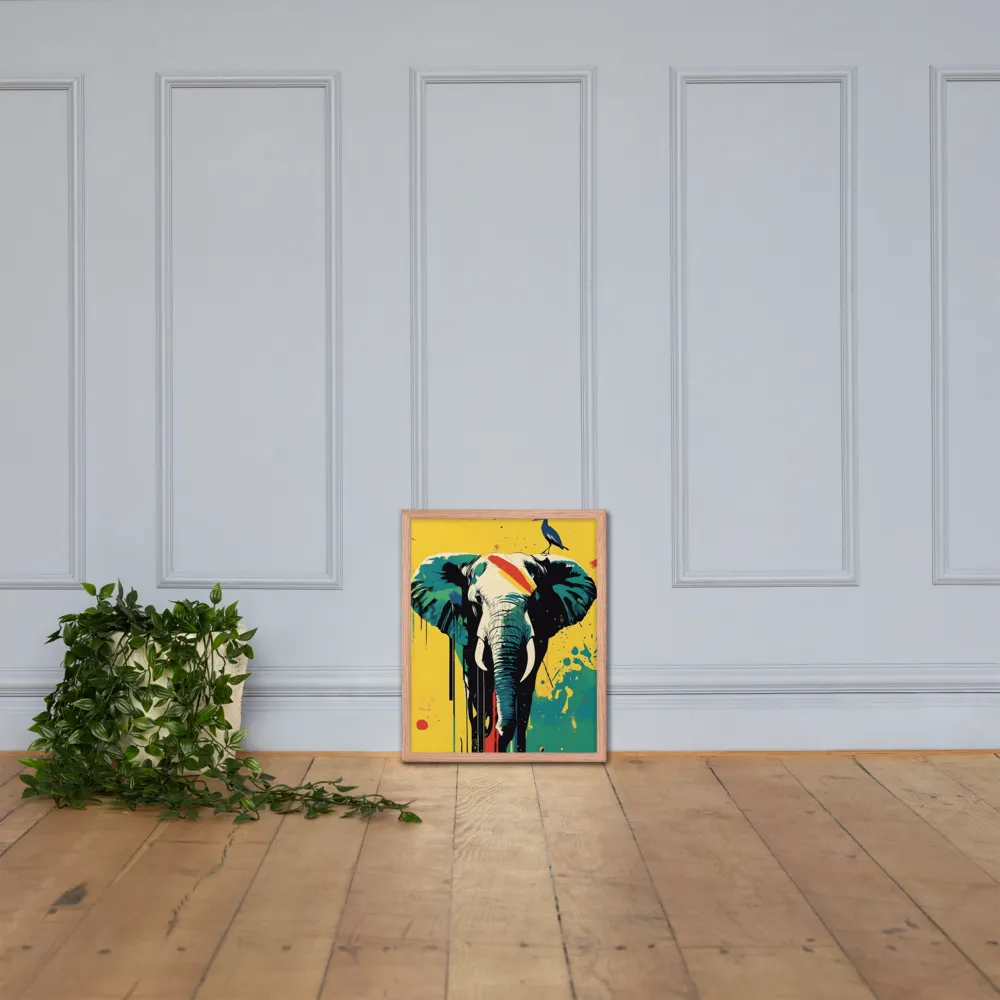 Elegance of the Wild: A Colorful Harmony | Poster with Red oak Frame | 16″×20″