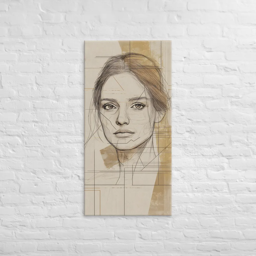 Geometric Elegance: A Modern Portrait | Canvas | 24″×48″