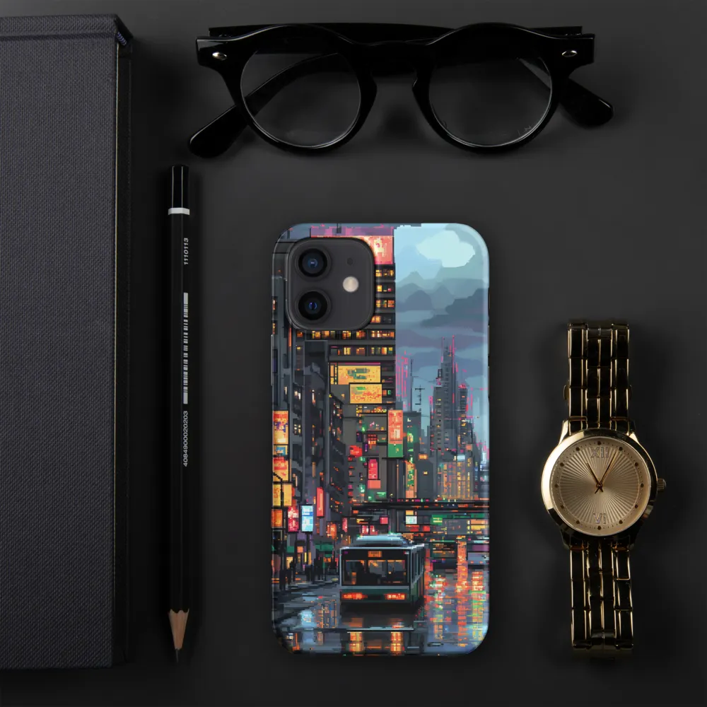 Neon Dreams: A Pixelated Urban Night