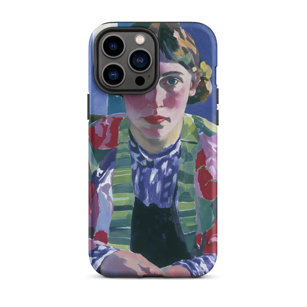 Vibrant Gaze: A Modernist Portrait
