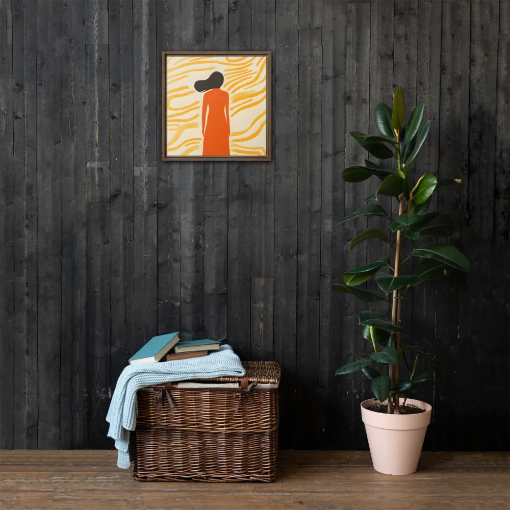 Connection to Serenity | Canvas with Brown Frame | 16″×16″