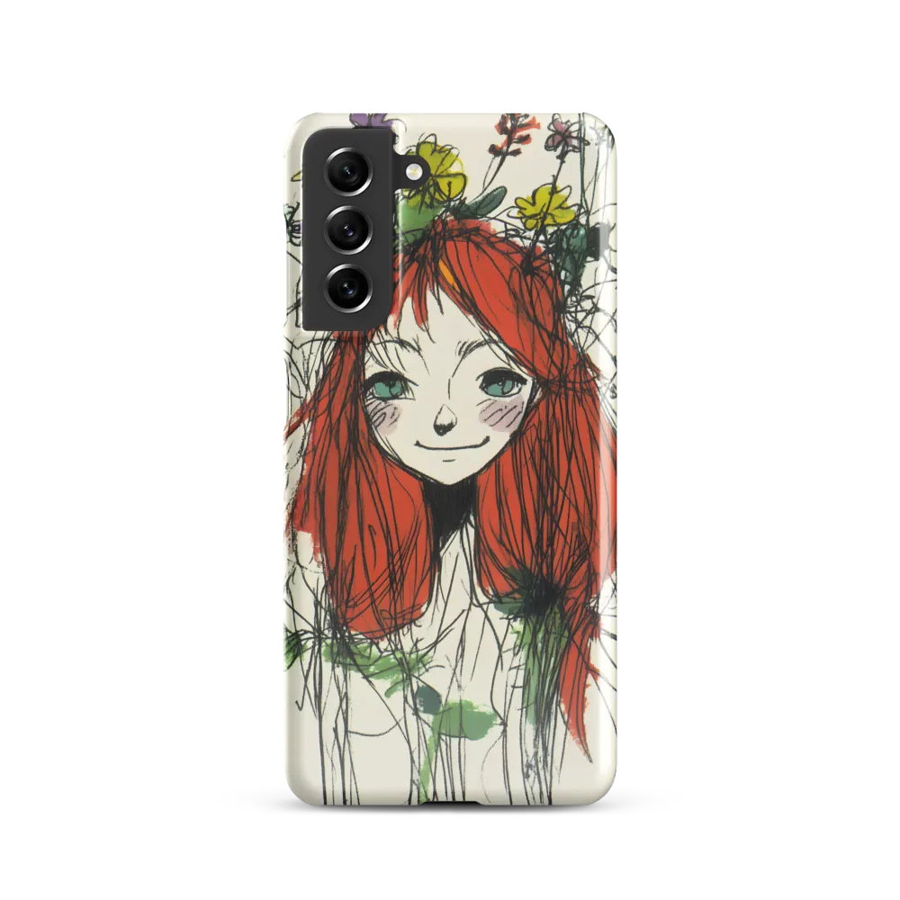 Whimsical Floral Portrait | Phone Case |  S21 | Snap Case | Glossy