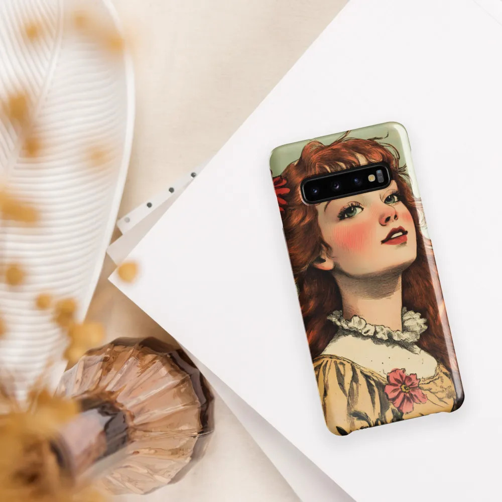 Whimsical Portrait of a Flower-Adorned Girl