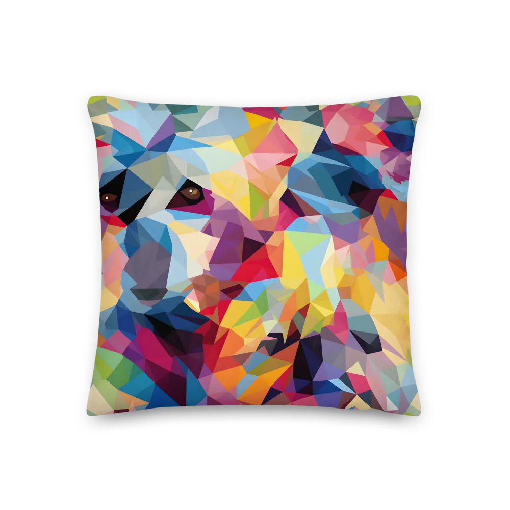 Playful Geometry: The Bear's Face | Pillow | 18″×18″