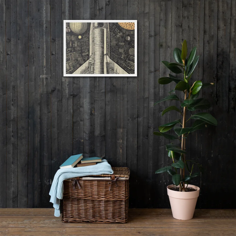 Voyage to the Unknown | Canvas with White Frame | 18″×24″