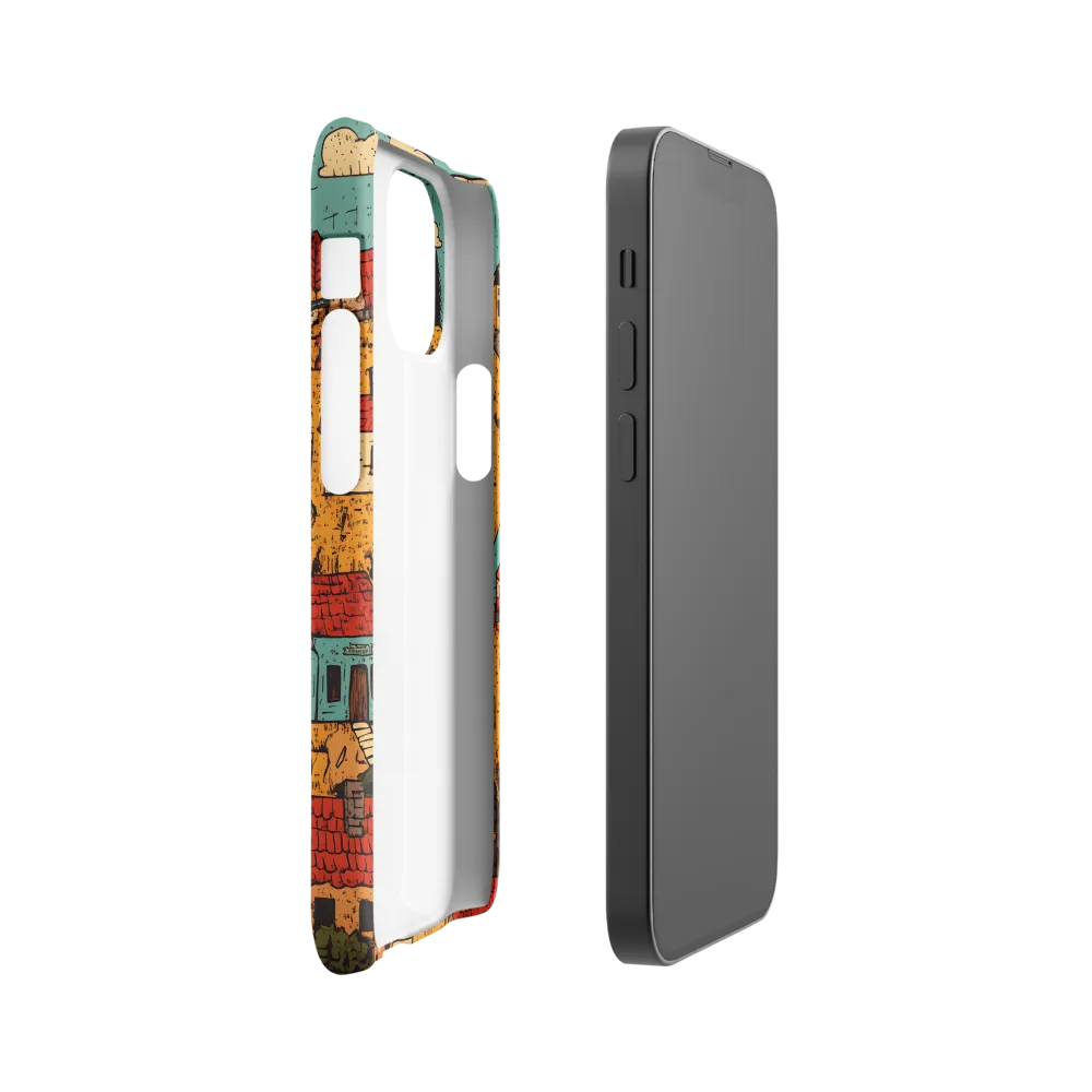 Whimsical Village Landscape | Phone Case |  13 Mini | Snap Case | Matte