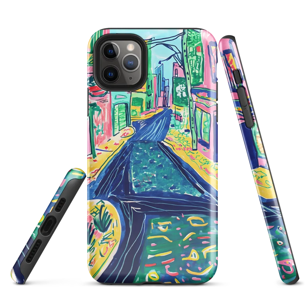 Dreamy Street in Vibrant Hues | Phone Case |  11 Pro Max | Tough Case | Glossy