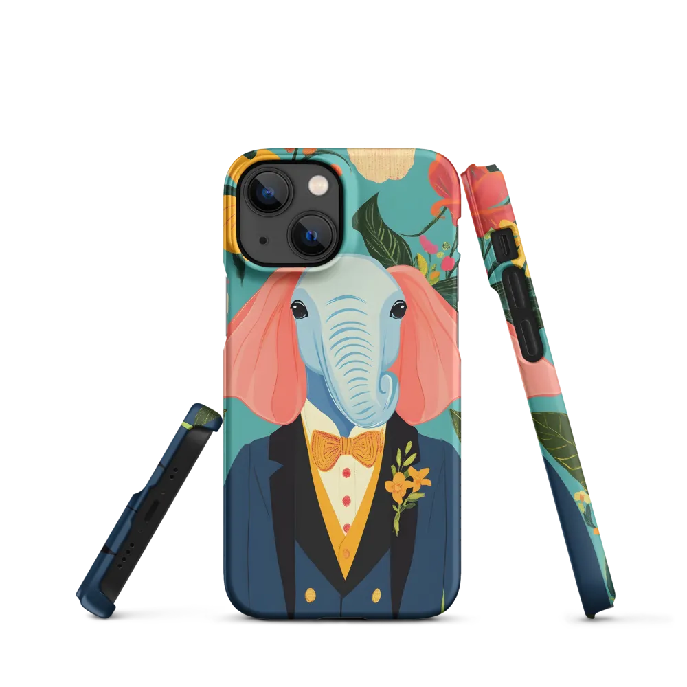 Dapper Elephant in Floral Tailcoat