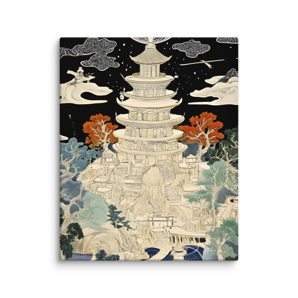 Whispers of the Pagoda | Canvas | 16″×20″