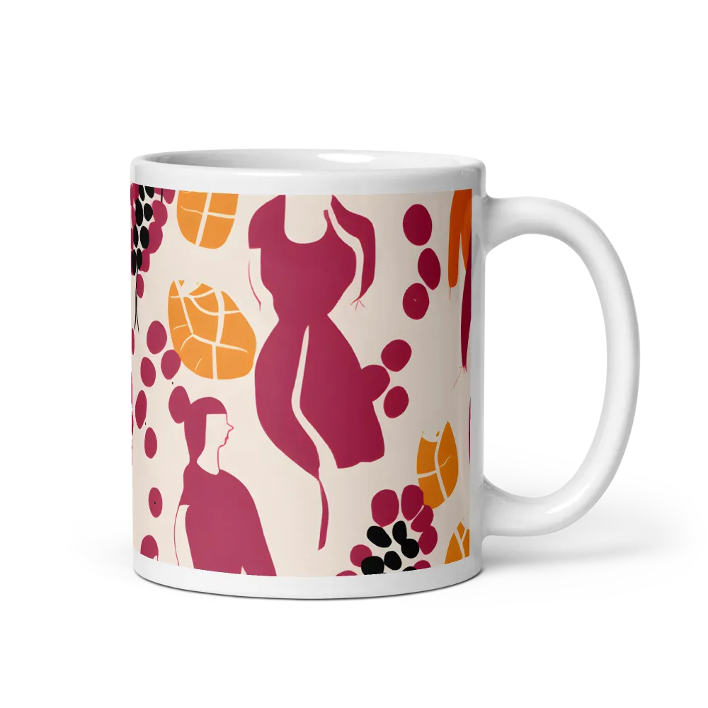 Fashion and Flora: An Abstract Dance | Mug with White inside | 11 oz