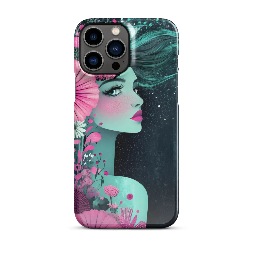 Floral Harmony: Portrait of Serenity | Phone Case |  13 Pro Max | Snap Case | Glossy