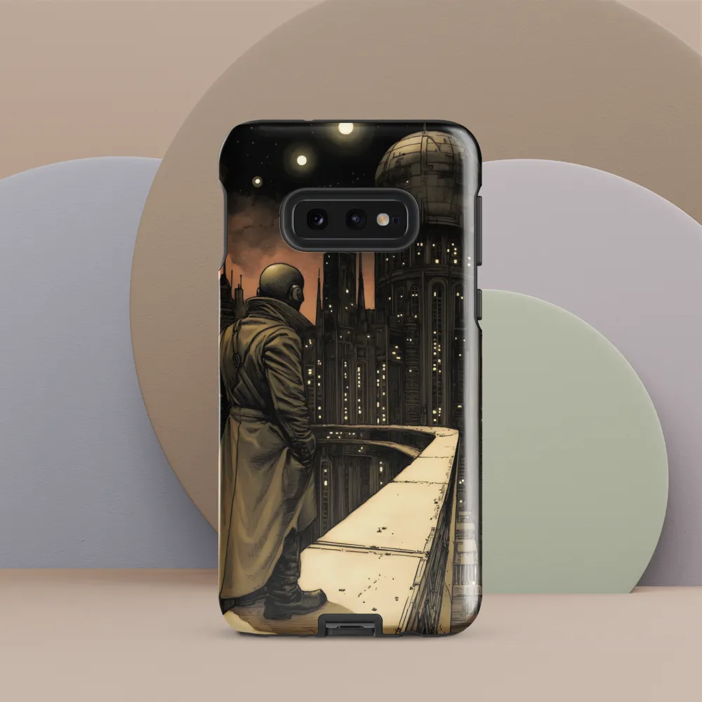 A Contemplative Gaze Over the Futuristic Metropolis